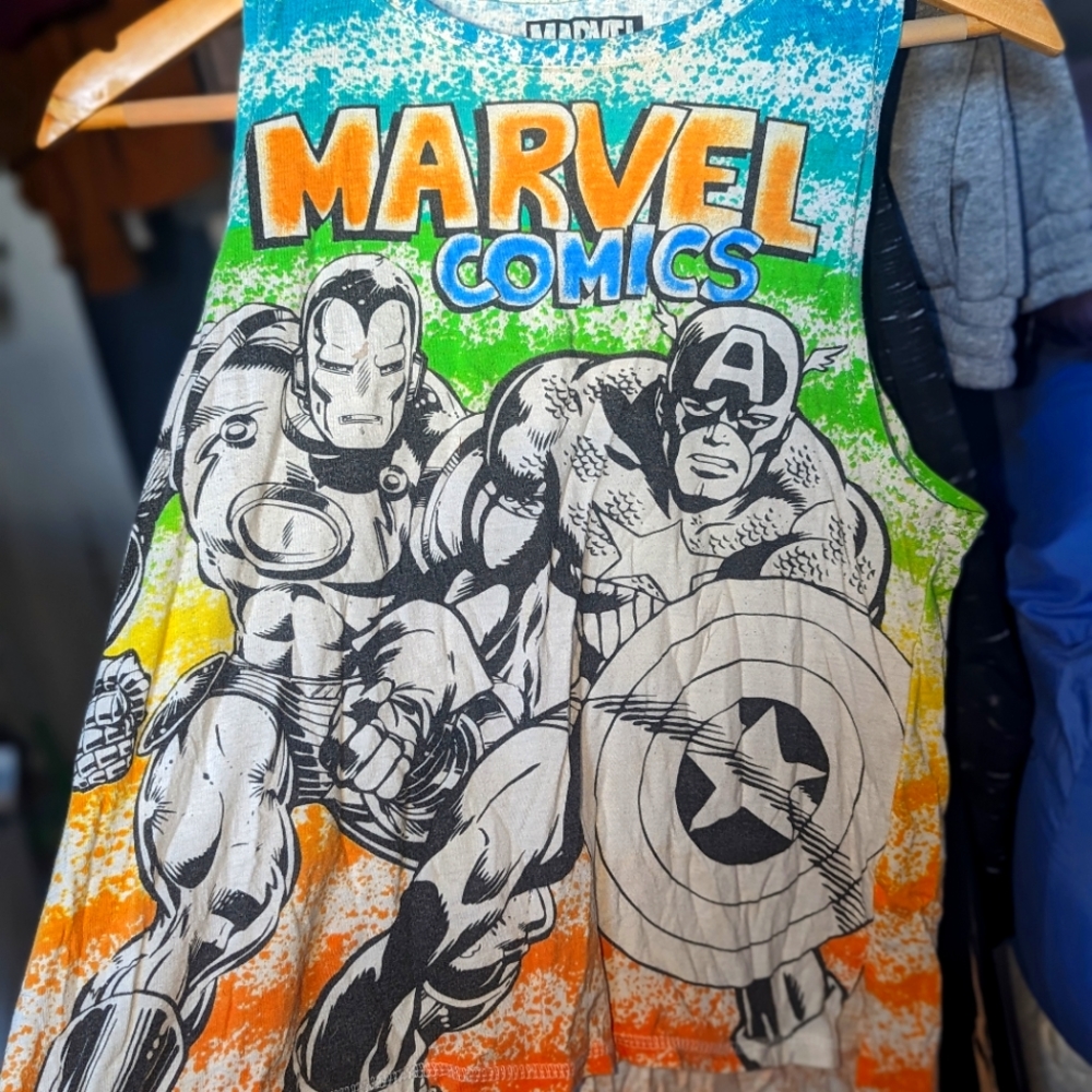 Marvel tank top Ombre rainbow